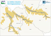 Le périmètre du site Natura 2000 ici en ocre Le périmètre du site Natura 2000 ici en ocre